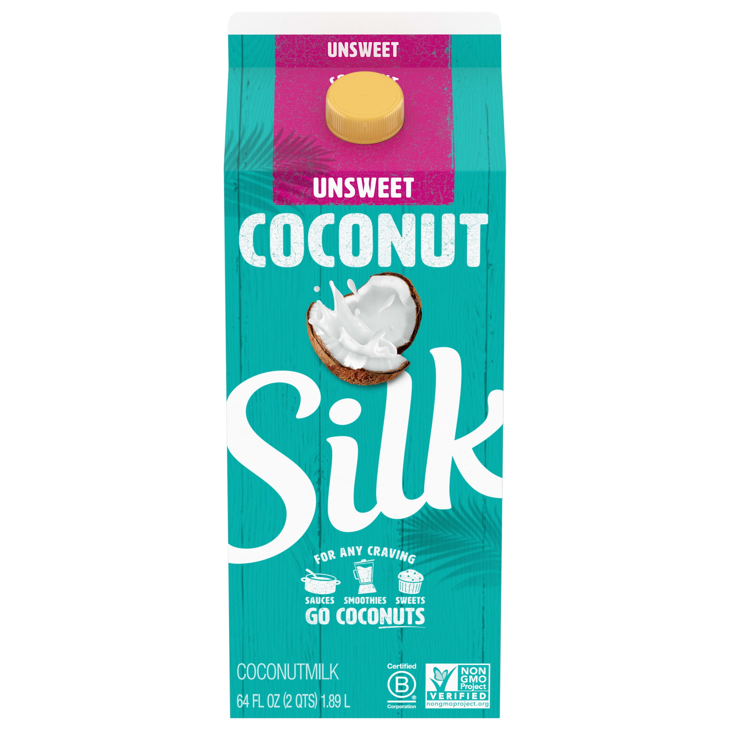 Silk Unsweetened Coconut Milk Half Gallon Walmart Com
