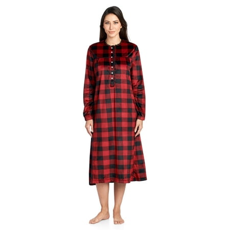 

Ashford & Brooks Women s Mink Fleece Long Sleeve Nightgown
