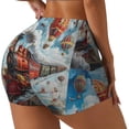 thumbnail image 1 of Fotbe Red Train Hot Air Balloon Shorts Sin Costuras – Shorts Deportivos de Cintura Alta para Mujer, Elásticos para Gimnasio, Yoga, Running o Ciclismo-Small, 1 of 8