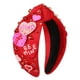 thumbnail image 1 of Diademas para el día de San Valentín para mujer, diadema con forma de corazón con cuentas de diamantes de imitación, diadema anudada con cristal de corazón rojo rosa, accesorios para el cabello para e, 1 of 1