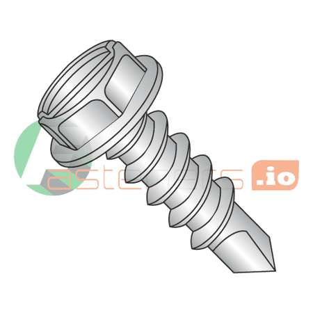 

#10 x 1/2 Self-Drilling Screws / Slotted / Hex Washer Head / 410 Stainless Steel / #2 Drill Point (Quantity: 4 000 pcs)
