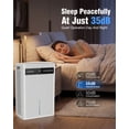 thumbnail image 5 of Homtronics 2 Pint Dehumidifier for Home, 100 oz Water Tank, Ultra-Quiet, Auto Shut-off, LED Display, 84H Timer, LED Light, Water Hose, White, 5 of 8