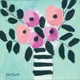 thumbnail image 3 of Roberts, Kait 12x12 Black Modern Framed Museum Art Print Titled - Blooms and Stripes, 3 of 5