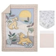 thumbnail image 5 of Disney Lion King Leader of the Pack 3 Piece Crib Bedding Set, Grey, Green, Ivory - comforter, sheet, dust ruffle, unisex, boy/girl nursery bedding set, 5 of 6