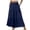 21# Dark Blue, variant on Womens Floral Midi Skirt with Pockets High Elastic Waist Flowy Ruffle Casual Summer Boho Aline Skirts Turquoise XL