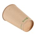 thumbnail image 6 of Sustain 16 oz Kraft Paper Coffee Cup - PLA Lining, Compostable, Ripple Wall - 3 1/2" x 3 1/2" x 5 1/2" - 500 count box, 6 of 10