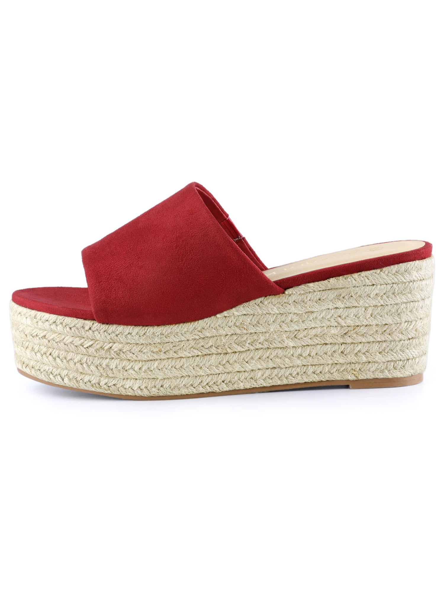 espadrille platform slip on sandals
