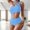 S-Light Blue, variant on Women Summer Swimsuit Summer Fashion Bikini Swimsuit High Waist Covering Belly Solid Color Beach Split Swimsuit Cute Wear S Yellow