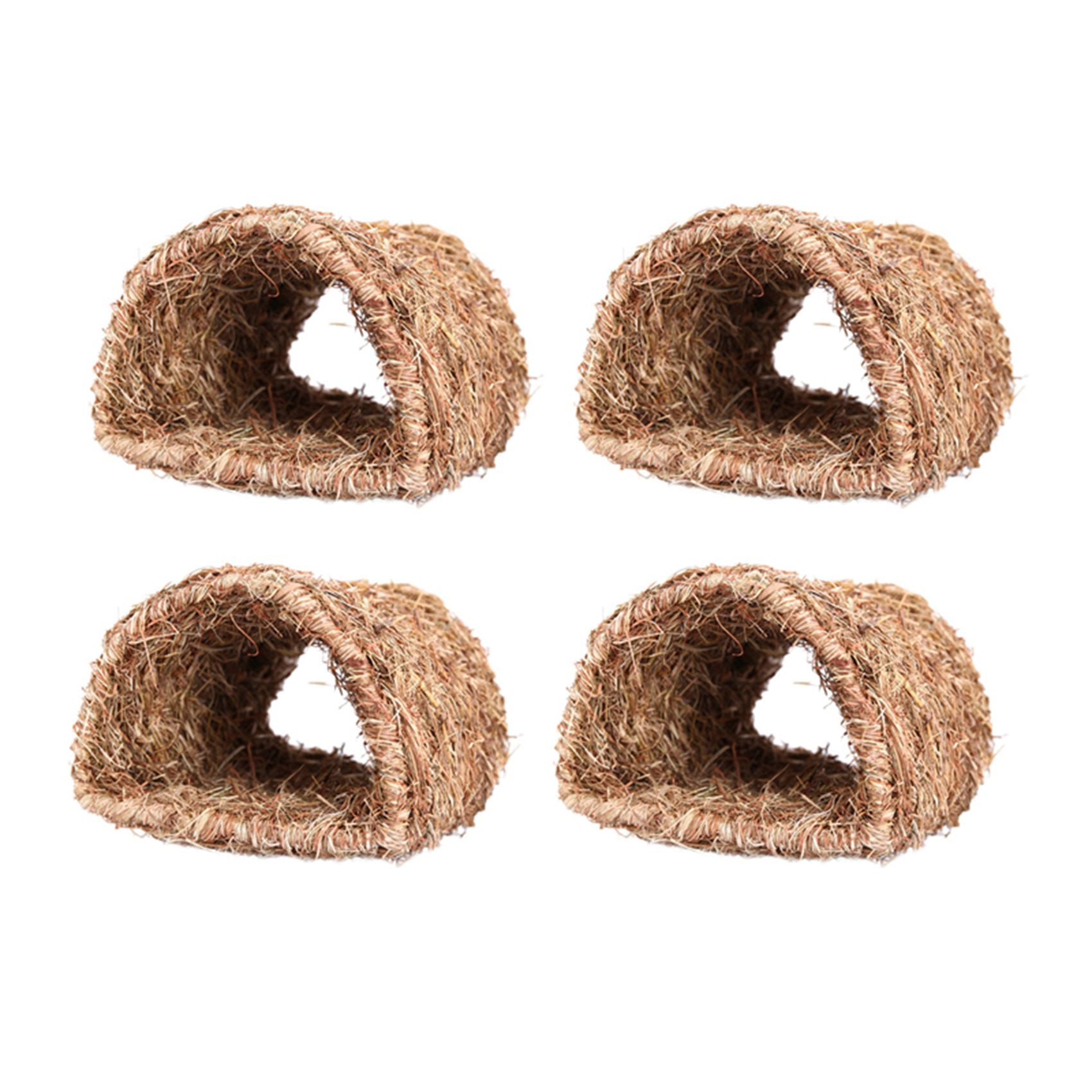 2X Grass House Tunnel Hutch Woven Hut for Laying Or Sleeping Edible