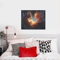 thumbnail image 4 of Lsque Red And Gray Flame Fox Print Wall Art – Decorative Picture for Living Room, Bedroom, and Office (Horizontal), 4 of 6