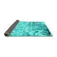 thumbnail image 2 of Ahgly Company Indoor Square Oriental Turquoise Blue Industrial Area Rugs, 7' Square, 2 of 4