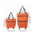 thumbnail image 2 of Large Capacity Foldable Grocery Cart with Wheels, 30L Telescopic Shopping Oxford Cloth Storage Bag, Portable Travel Cart, 2 of 2
