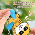 thumbnail image 2 of Funny Creative Pull Play Fan Keychain Cartoon Mini Key Press Fans Panda Toy Hand Chains L8v7, 2 of 3