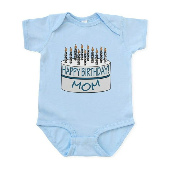 CafePress - Happy Birthday Mom Infant Bodysuit - Baby Light Bodysuit, Size Newborn - 24 Months