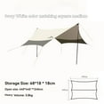 thumbnail image 3 of TFixol Extra-Large Outdoor Camping Canopy Tent with UV Protection, Windproof, Lightweight, Portable, Ivory White & Multi-Color, Medium Square Size, 3 of 7