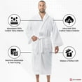 thumbnail image 4 of Alpine Swiss Pure Cotton Men Terry Cloth Bathrobe Super Absorbent Hotel Spa Robe, 4 of 7