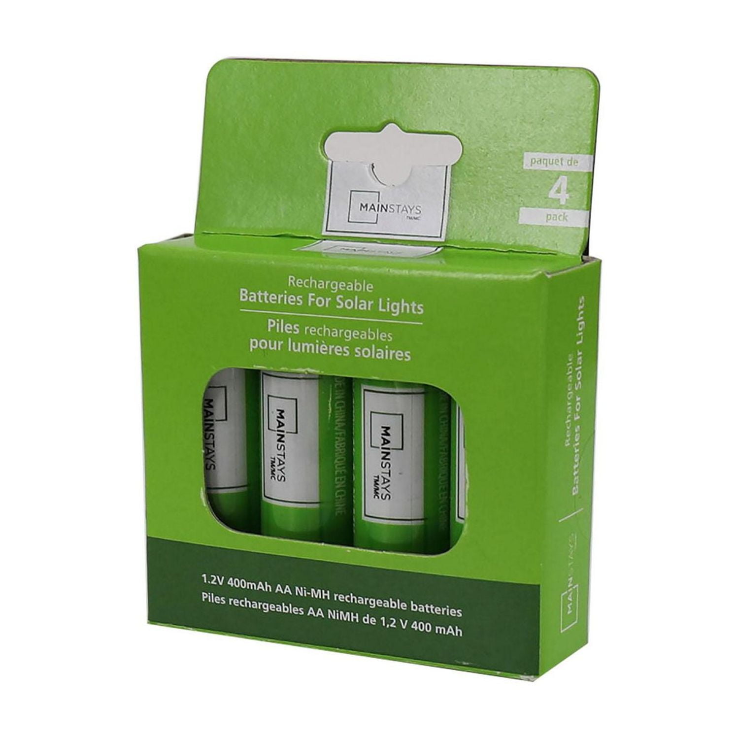 Mainstays Rechargeable Batteries For Solar Lights