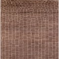 thumbnail image 1 of Ahgly Company Indoor Square Mid-Century Modern Dark Sienna Brown Oriental Area Rugs, 4' Square, 1 of 6