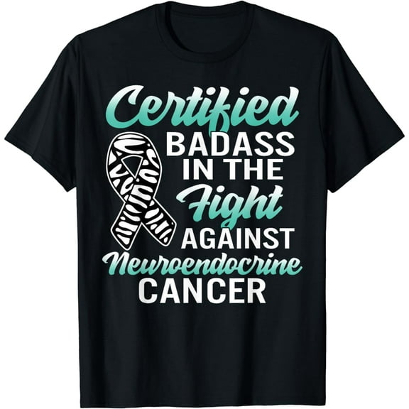 Badass Neuroendocrine Cancer Awareness NET Zebra Ribbon Gift T-Shirt mens t shirt，black，women，funny，misfits，men，journey