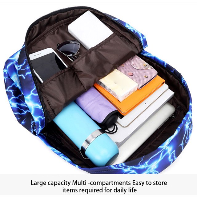 Maoww Sac à Dos pour Enfants Sac d'École pour Enfants Voyage Randonnée Sangles Réglables Boîte à Stylos Sac de Rangement Bleu