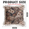 thumbnail image 5 of Fundas de almohada con borlas de 18 x 18 pulgadas, fundas de almohada de jacquard suave para decoraciones de otoño, funda de cojín para sofá, silla, dormitorio, 5 of 5