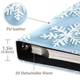 thumbnail image 3 of FORMRS 3 Ring Photo Album 4"x6" Self Adhesive Large Capacity PU Leather Cover, Blue Snowflake, 3 of 8