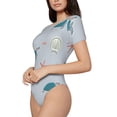 thumbnail image 2 of Naloa Turtles And Shells Women's Short-Sleeved Onesie, One-Piece Swimsuit for Parties, dates, clubs - Large, 2 of 9