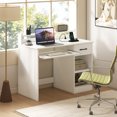 thumbnail image 3 of Patiojoy Home Office Desk w/ Built-in Charge Station Computer Desk w/ Drawer & Adjustable Shelf, 3 of 9