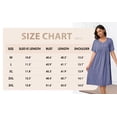 thumbnail image 7 of MINTREUS Nightgown Short Sleeve for Women Sleepwear V Neck Nightshirt House Dress with Pockets, 7 of 7