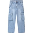 thumbnail image 2 of GrmtClth Men's Baggy Jeans Elastic Waist Jean Pants with Drawstring Relaxed Fit for Casual Daily Wear Cargo Pants with Pockets M, 2 of 7