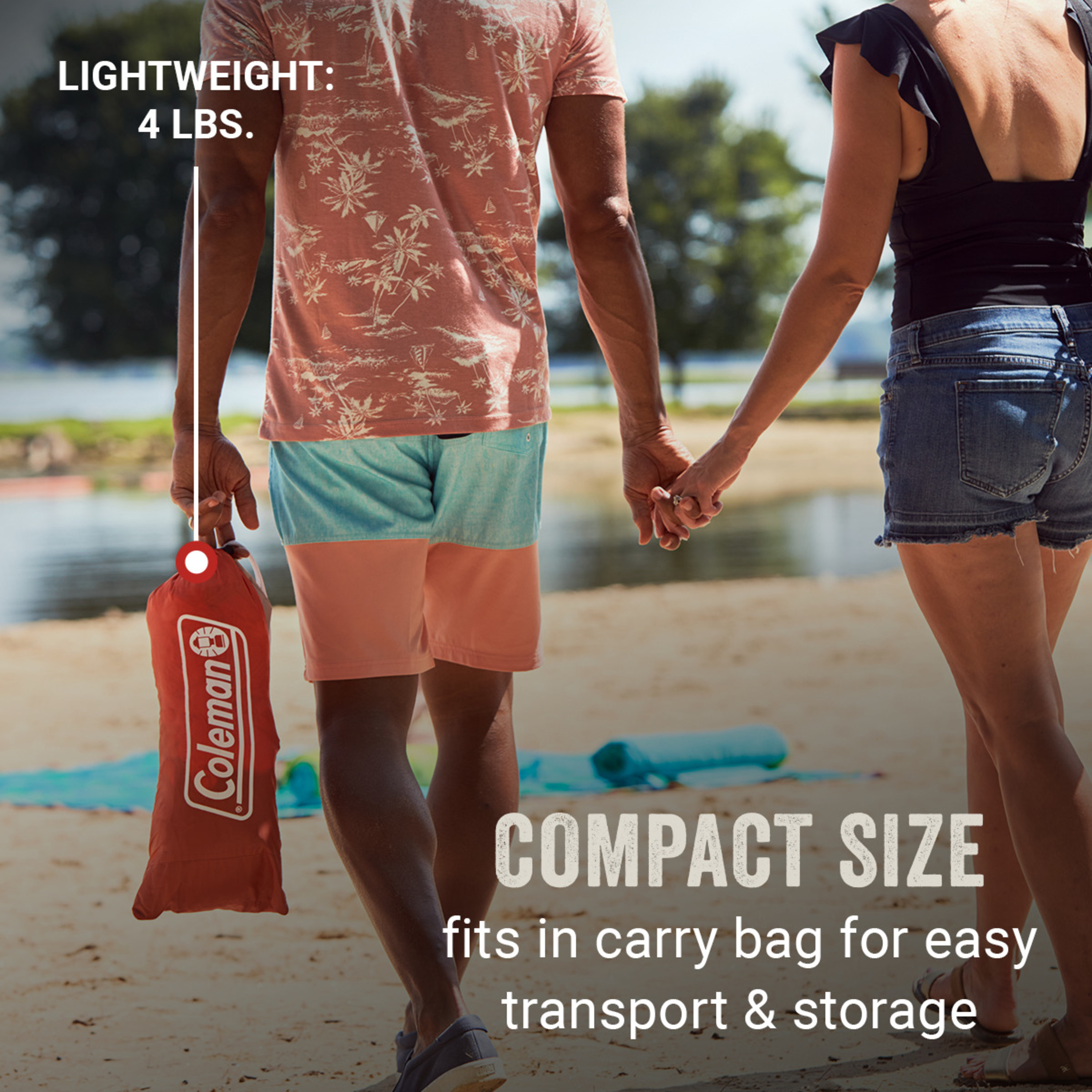 Coleman Skyshade Large Compact Beach Shade, Tiger Lily Orange, Sun Shade & Shelter, UV Protectant (UPF 50+) Shade Tent - image 2 of 9