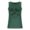 thumbnail image 4 of ZCFZJW Men's Sleeveless Workout Swim Shirts Big and Tall Regular Fit Quick Dry Running Tank Tops Summer Tropical Palm Tree Print Muscle Tees Green XXXXL, 4 of 5
