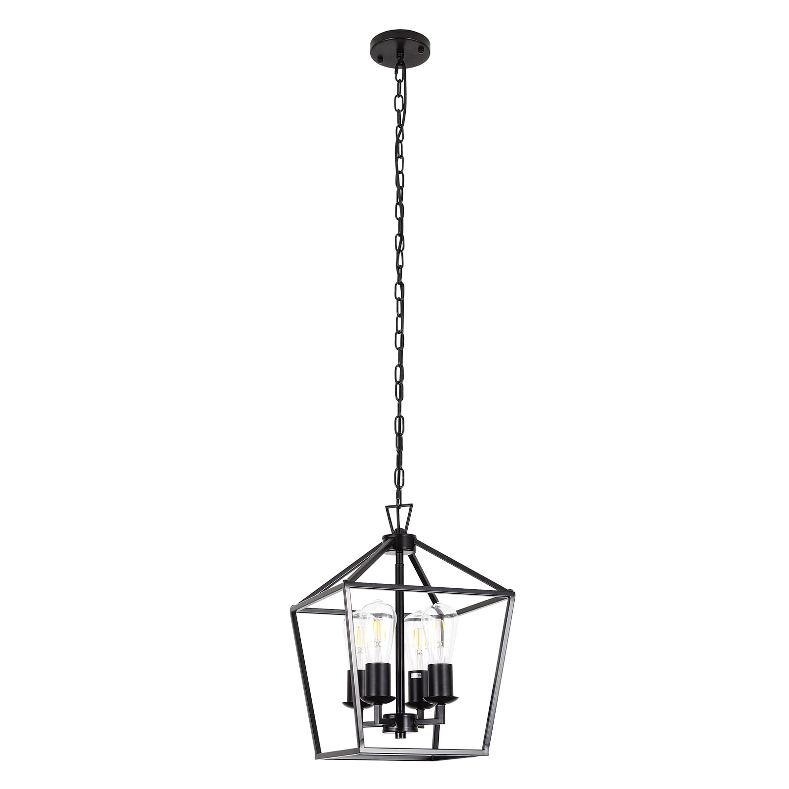 TUOKE 4Light Kitchen Island Pendant Light,Black Farmhouse Ceiling