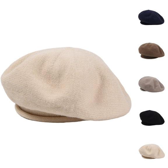 CHUMUD Womens Fashionable French Wool Berets Trendy Hats Fashion Solid Color Ladies Beret Caps