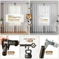 thumbnail image 4 of Barras para cortinas de ventanas de 66 a 120 pulgadas, barra para cortinas de bronce de 3/4 pulgadas de 32 a 115 pulgadas, barra individual ajustable, 4 of 8