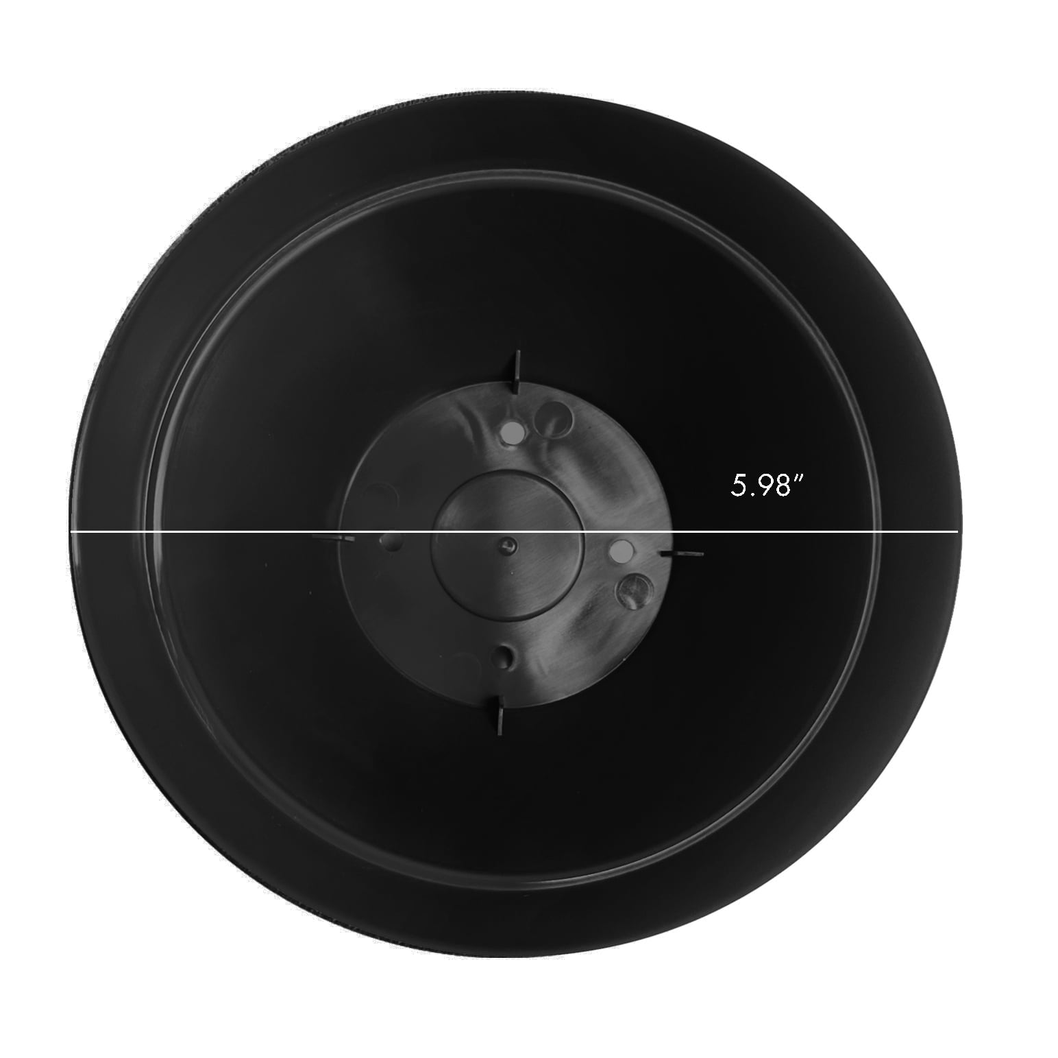 Jacinto Recycled Plastic Planter, 6 in Opening Diameter, Black Color