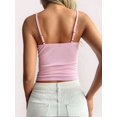 thumbnail image 6 of Camisole Tops for Women Tank Tops Y2K Spaghetti Strap Undershirts Slim Going Out Top Pink M, 6 of 8