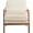 Mid-back Cream White, variant on Handcrafted Upholstered Solid Wood Accent Armchair in Living Room Apartment Office Modern Leisure Lounge Vntage Retro Wooden Chair, Oak Armrest Lumbar Pillow, Reading Chair (Mid-Back Cream White)