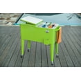 thumbnail image 4 of Permasteel 80-Qt Classic Outdoor Steel Patio Cooler on Wheels, Beverage Rolling Cart, Lime, 4 of 11