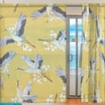 thumbnail image 2 of Coolnut Elegant Flying Crane Sheer Gauze Door Curtain Window Curtain Drapes for Living Room Kids Bedroom Window Treatment Decor W55 x L84 In 2 Panels, 2 of 4