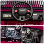 Dazone 12V Kids Ride on Jeep Car, Electric 2 Seats Off-road Jeep Ride on Truck Vehicle with Remote Control, LED Lights, MP3 Music, Pink
