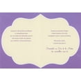 thumbnail image 2 of Designer Greetings Leaves and Repeating Purple, Blue, and Pink Flowers on Yellow Background Spanish Language Mother's Day Card for Mom, 2 of 2