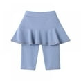 thumbnail image 1 of Yuanyu Kids Baby Girls Leggings with Ruffle Tutu Skirt Pants Stretchy Leggings Knee-Length Trousers 3-11Y, 1 of 11