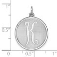 thumbnail image 3 of 925 Sterling Silver Dainty Letter K Initiale Nom Monogramme Collier Pendentif Pendentif, 3 of 8