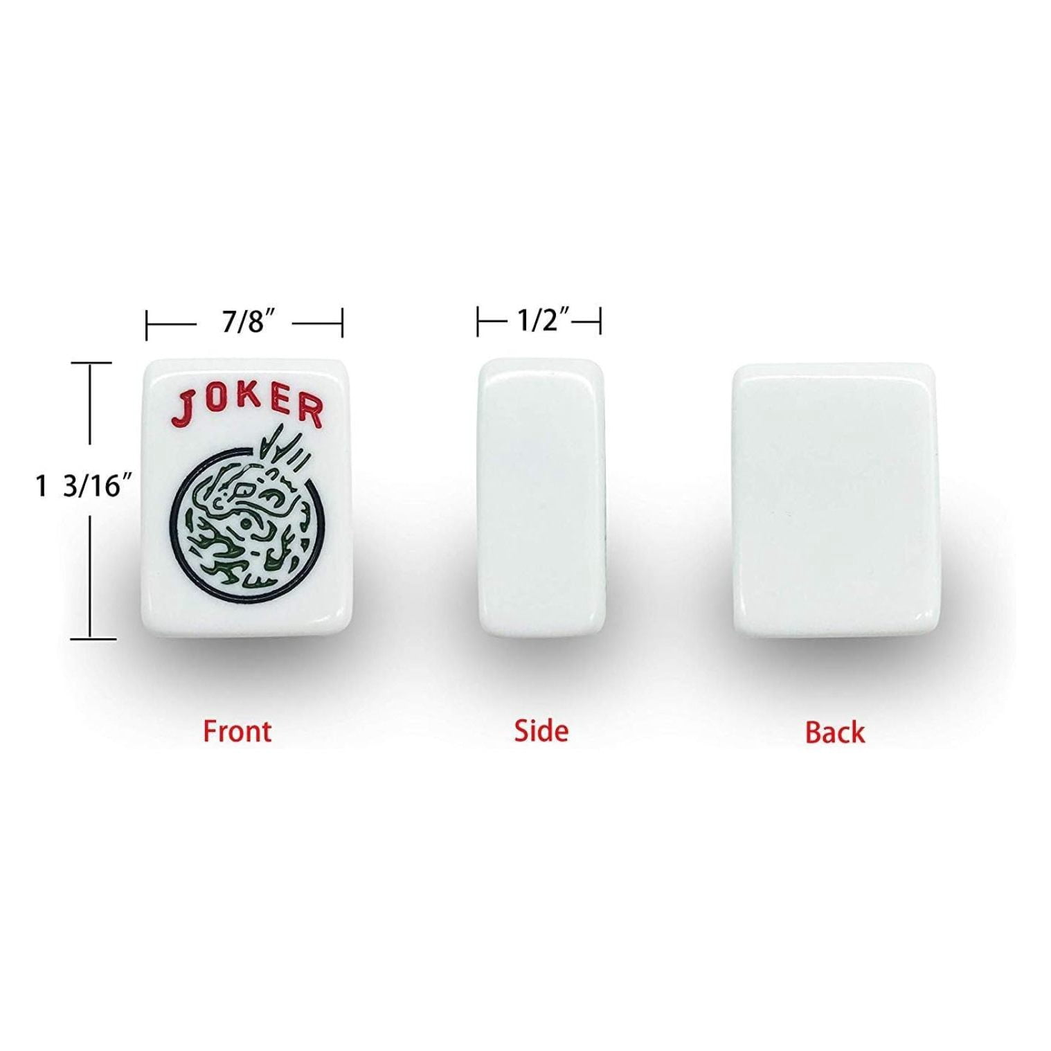 American Mahjong Game Set 166 White Engraved Tiles with Racks Pushers Black Soft Bag for Party Board Gaming
