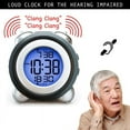 2X Digital Alarm Clock,Time Date Display Twin Bell Very Loud for Heavy