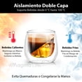 thumbnail image 4 of Vasos De Vidrio Doble Pared de 80 ml (2.7 Onzas) Vidrio Térmico 4 piezas Magma Life, 4 of 4