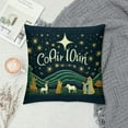 thumbnail image 2 of JEUXUS  Green Christmas Pillow Covers , Merry Christmas Xmas Jesus O Holy Night Cross Joy Star of Bethlehem Decorations Pillowcase, Seasonal Winter Pillowcase for Sofa Bed Decor (Green), 2 of 5