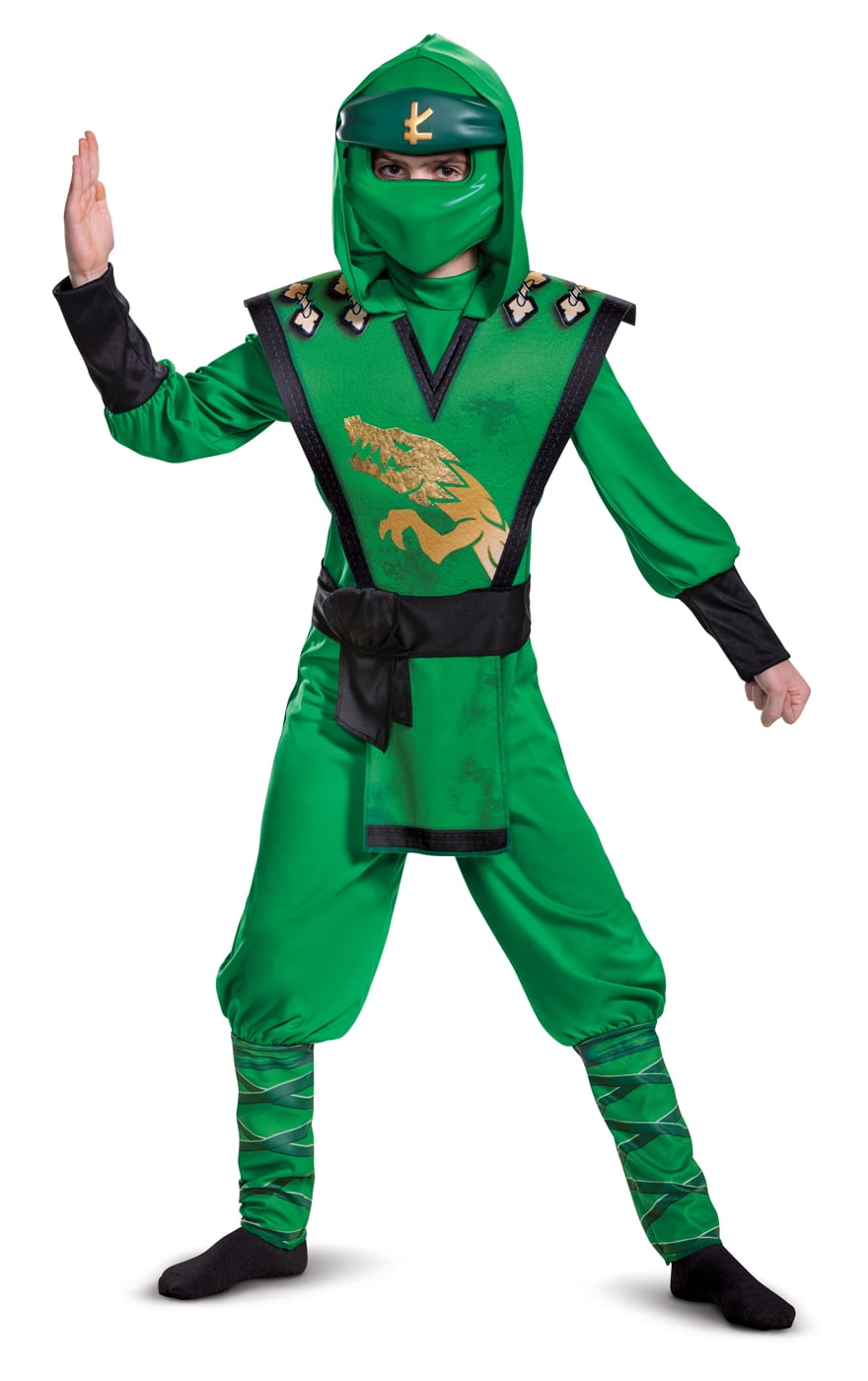 Lloyd Boys Green Lego Ninjago Deluxe Jumpsuit Halloween Costume46