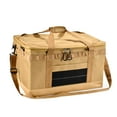thumbnail image 1 of Bolsa de almacenamiento para acampar, caja de almacenamiento, bolsas para mochileros, bolso de mano de viaje resistente Caqui y duro, 1 of 9